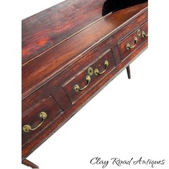 Antique welsh dresser cabinet cupboard walnut old finish 18th Hunt Board George