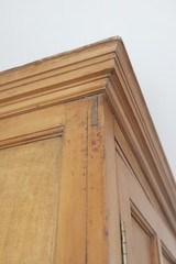 Antique English Pine Cupboard Armoire Cabinet Wardrobe Pantry Linen Victorian