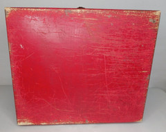 VTG Red Wooden Cabinet Jewelry Box Asian Motif 9″x 4.75″x 7.75″ Outstanding!!!