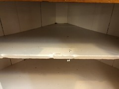 Antique Corner Cupboard Cabinet Blind doors Early Primitive