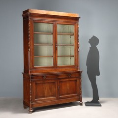 Antique Cupboard Charles X Walnut Drawers Italy XIX Century Original