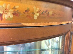 NICE ANTIQUE VERNIS MARTIN VITRINE CABINET CIRCA 1890 – 1910