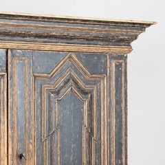 18th Century Black Baroque Swedish Cabinet