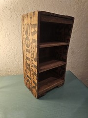 Vintage Depression Era Kester Solder Shipping Crate Wood Shelf Unit,…