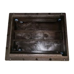 MCM Tuf-File Cabinet by Contico STACKABLE Plastic Dark Brown Vintage