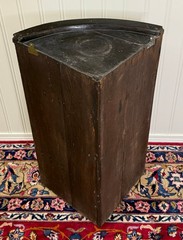 Antique English Corner Cabinet Carved Oak Hanging Wall Cabinet Storage 19C