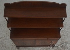 L73273: Vintage Regency Style 3 Tier Inlaid Mahogany Cabinet