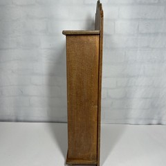Antique Wood Apothecary Spice Cabinet 9 Metal Labeled Drawers 18.5” x 10”