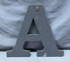 Decorative Salvage Tin Ceiling 12″ Patchwork Metal VTG Letter A Old 272-25B