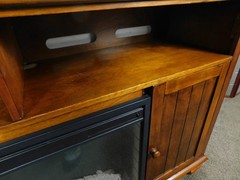 Used VG 57″ Wide Traditional Media Console Entertainment Center Fireplace Heater