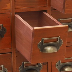 12 Drawers Vintage Tabletop Library Card Catalog Cabinet Storage Box