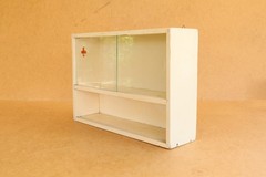 Cabinet Vintage Furniture Cupboard Kitchen Wood Box Medical Retro Early 1970s.