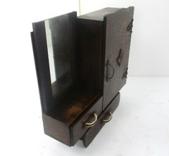 Art Deco Kitchen Apothecary Medicine Wall Bathroom Cabinet Wood Mirror 1920s