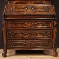 Lombard trumeau bureau double body furniture 20th century antique style desk