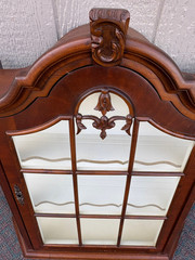 67662 Victorian Wall Hanging Curio Cabinet with Glass Door