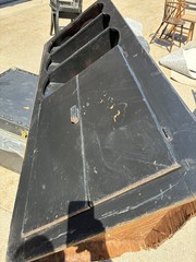 Antique Black Painted Wooden Corner Cabinet, Handmade with Shelves and Door