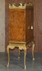 IMPORTANT ANTIQUE GEORGE II CIRCA 1740 MULBERRY WOOD GILTWOOD DRINKS CABINET
