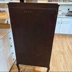 Antique Rounded Curio Cabinet Vernis Martin Style