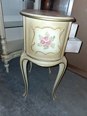 Curio cabinet And two In tables , french manufacturer , beautiful cocoa revival
