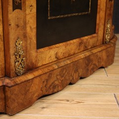 English sideboard furniture cabinet in inlaid wood antique style 20th century