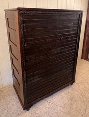 Antique Oak & Ash 3-Door Porcelain lined Ice Box