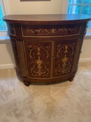 Vintage Walnut Wood Cabinet with storage space and drawers