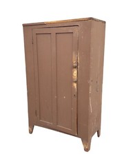 antique primitive 1 door cupboard cabinet painted jelly milk farm house country