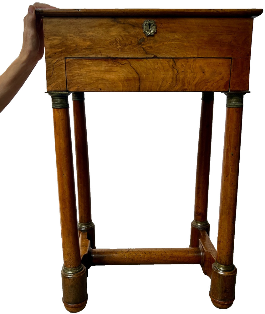 ANTIQUE FRENCH EMPIRE TABLE DRESSING / SEWING COIFFEUSE / TRAVAILLEUSE 1810-1825