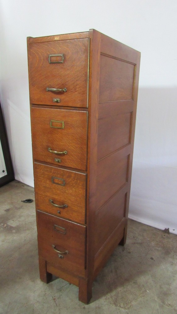 Antique Oak File Cabinet Cupboard Rare Weis
