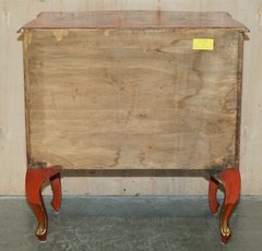 STUNNING 1920’S VINTAGE CHINESE CHINOISERIE GEISHA GIRLS LACQUER SIDE CABINET