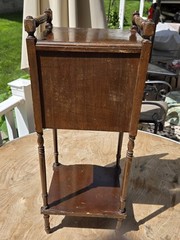 Antique Smoking Stand Cigar Humidor Copper Lined Original Finish, Repairs