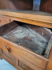 Circa 1860’s 2 piece Walnut Corner Cabinet