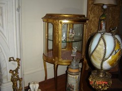 Vitrine Curio cabinet 1890’s gilt Louis XVI style belle Epoque- Matching pair