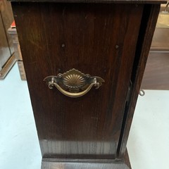 Large Antique Oak Smokers Cabinet. in vgc for age with working lock and key