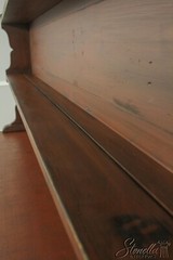 L57591: Primitive Country Painted Bench Made Pewter Cabinet