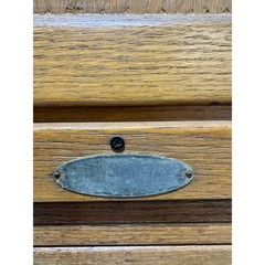 Antique Sellers Hoosier Cabinet c1920 Quarter Sawn Oak Tambour Enamel Counter