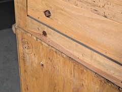 Antique Hoosier Cabinet, Kitchen Drawers, Rustic Pine, Knotted Wood, Iron Hinges