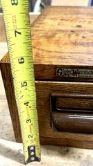 Rare Globe Wernicke Antique Library Card Catalog File Cabinet Drawer USN Used