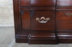 Vintage Thomasville Cherry Blockfront Secretary Bookcase Cabinet Dry Bar Cabinet