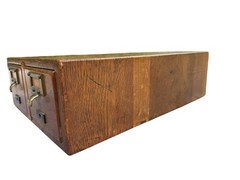 Vintage Wooden Card Catalog Cabinet – Apothecary Style Storage