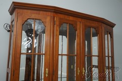 62635: HENKEL HARRIS Cherry Distressed Finish China Cabinet