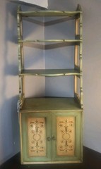 Vintage Painted Child’s Stepback Cupboard