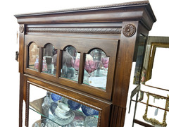 65094 Mahogany Side Loading Curio China Cabinet