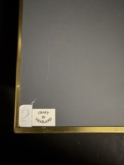 vintage brass and glass mirror curio cabinet