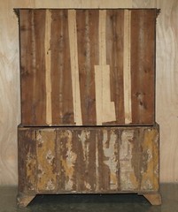 EXQUISITE ANTIQUE 1800 SHERATON INLAID HOUSEKEEPERS CUPBOARD WARDROBE DRAWERS