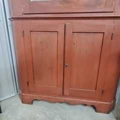 1800’s Square Nailed CORNER CUPBOARD ANTIQUE COLLECTIBLE FURNITURE