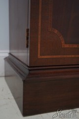 61239EC: HICKORY WHITE Gorgeous Flame Mahogany Breakfront China Cabinet