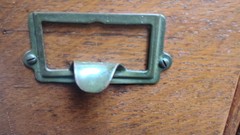 Yauman & Erb 4 Drawer Tiger Oak Card Catalog Brass Pull Dove Tail 15×15.5×11