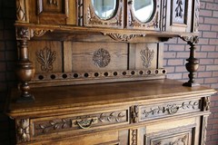 Antique French China Hutch ~French Vaisselier~ Antique Carved Oak Music Cabinet