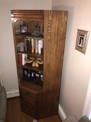 PENNSYLVANIA HOUSE Solid Oak 4 Piece Corner Cabinet & Side Cabinet Set EXC COND!